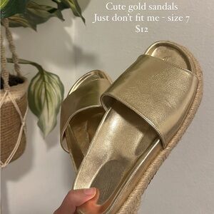 Gold sandals
